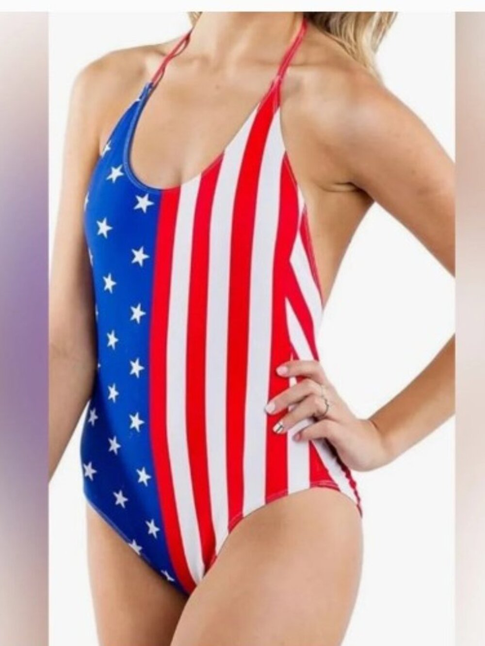 NWT Tipsy Elves American Flag One-Piece Swimsuit 4th of July
